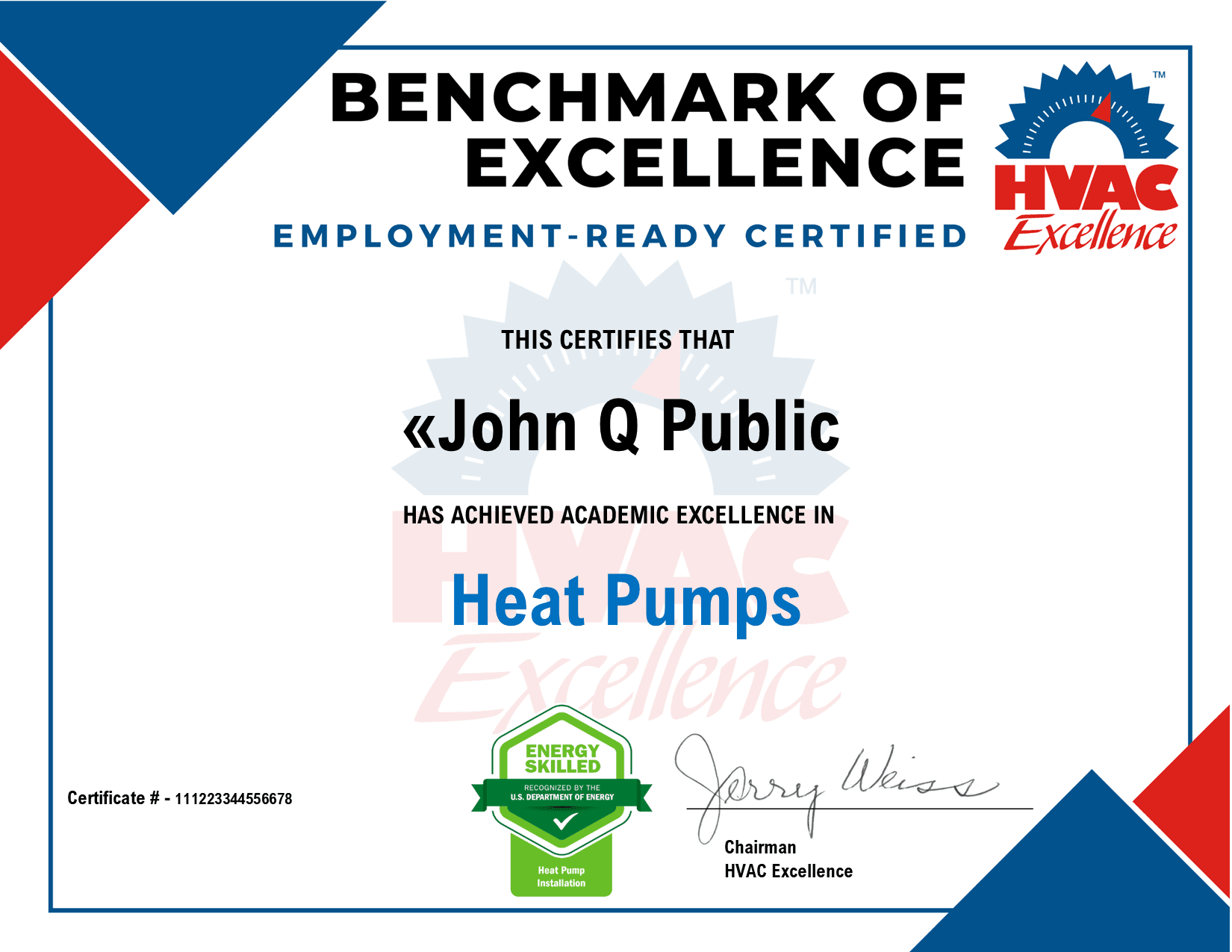 Energy Skilled certificate, Heat Pump Installer